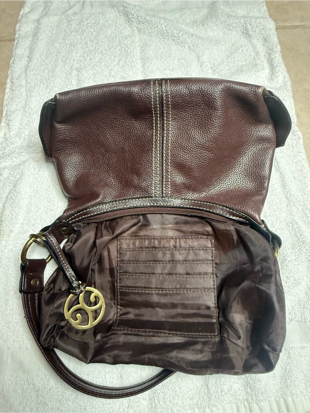 Vntg Rosetti Y2K Brown Hobo shoulder Purse - Picture 8 of 9